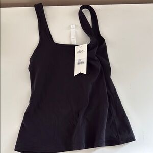 Black Fitted Sleeveless Tank Top